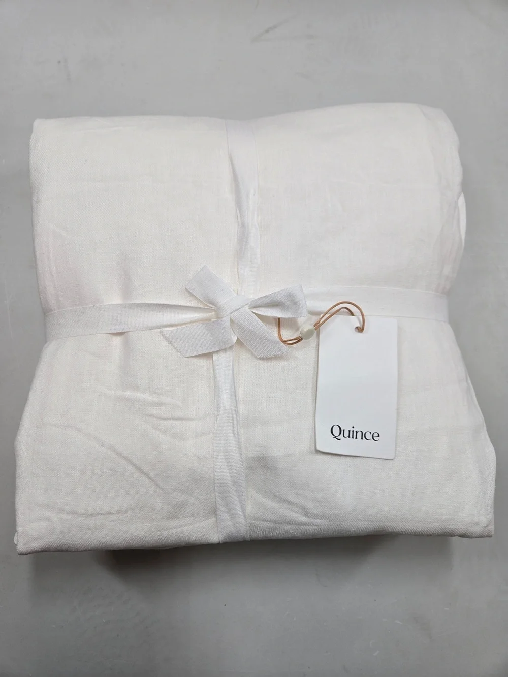 NWT QUINCE Set Of 2 48x96 European Linen Curtains Cream 9382